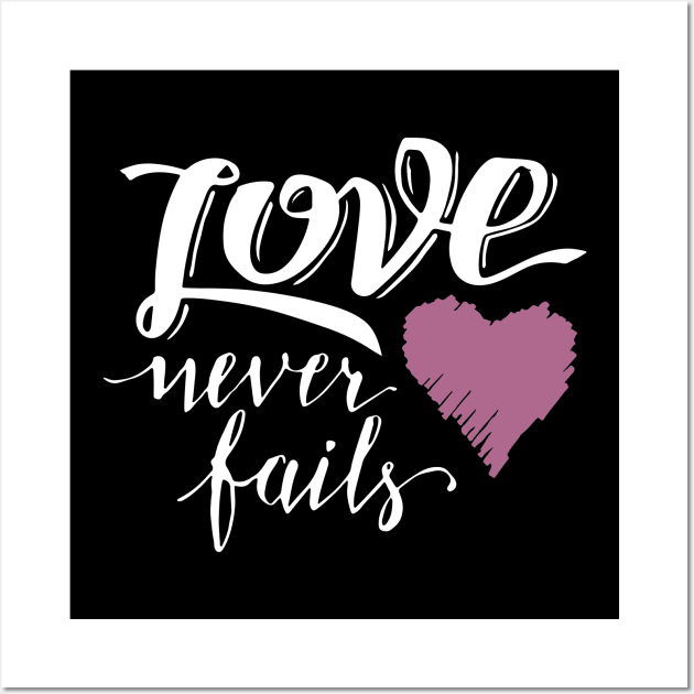 'Love Never Fails' Awesome Family Love Gift Wall Art by ourwackyhome